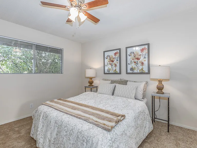 Large bedroom with walk in closet.
