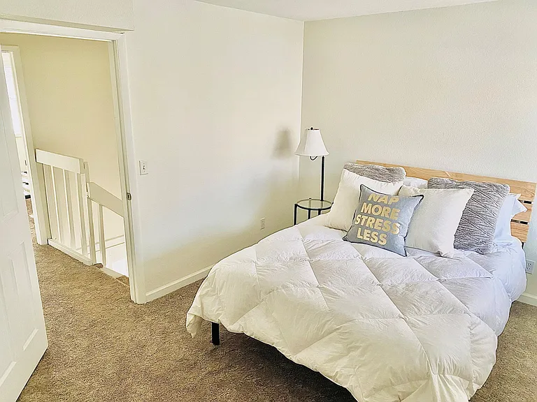 1 of 2 large bedrooms with large closets.