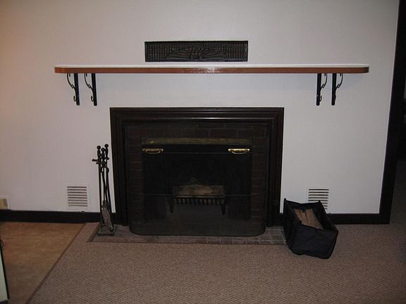 Working wood fireplace