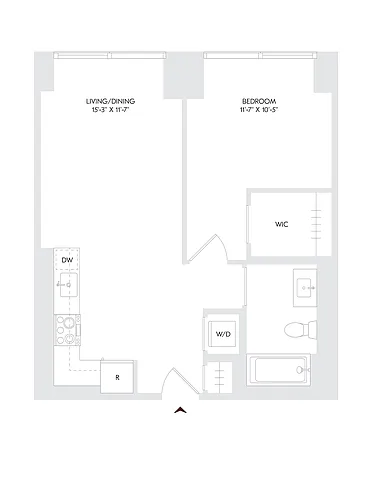 Floor plan 1 Bed 1 Bath I