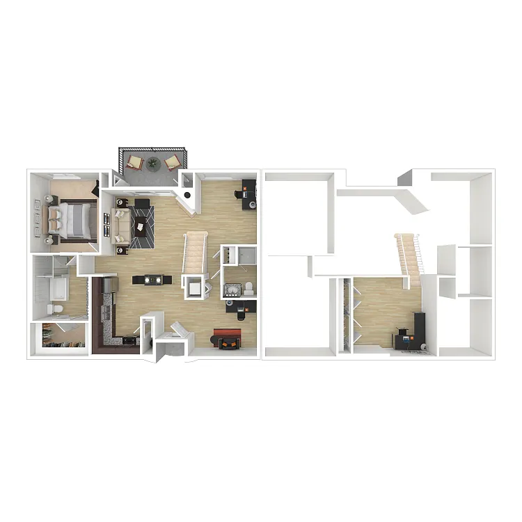 Floor plan Two Bedroom/Two Bath E