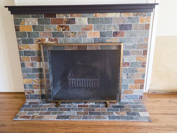 Living room fireplace