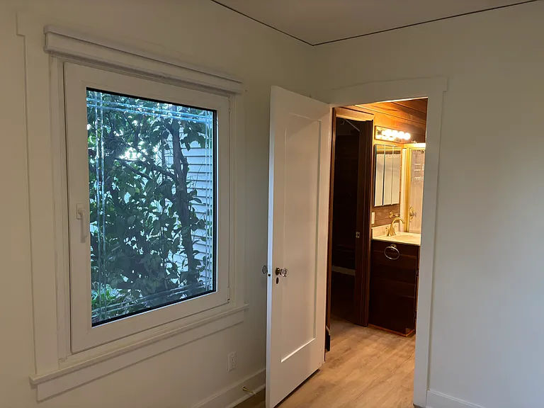 Master bedroom to master bathroom. Large closet in the master bedroom and a walk in closet off the bathroom