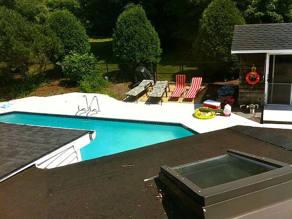 In-ground pool, patio