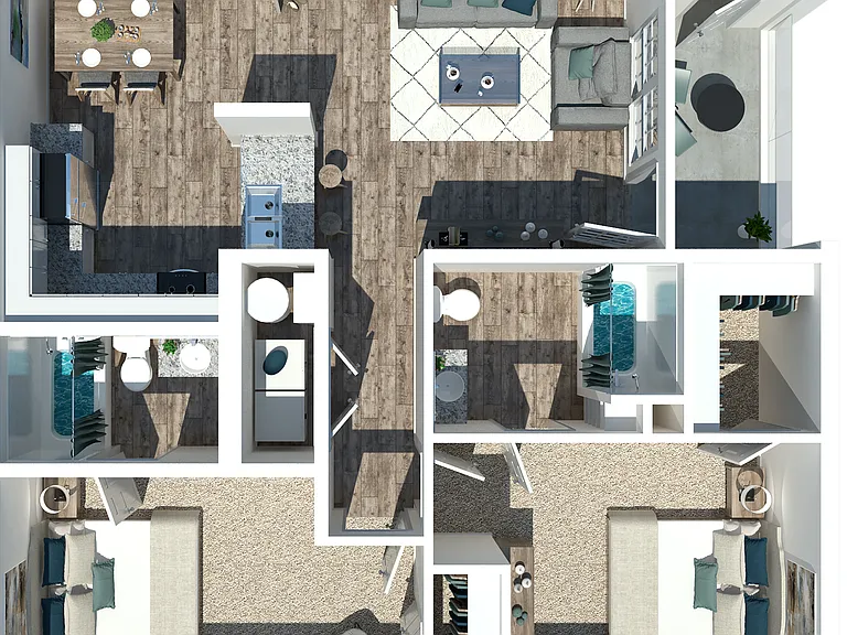 Two Bedroom Two Bathroom 1010 Sq Ft Two Bedroom Two Bathroom 1010 Sq Ft