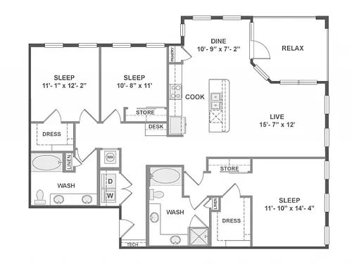 Floor plan D6