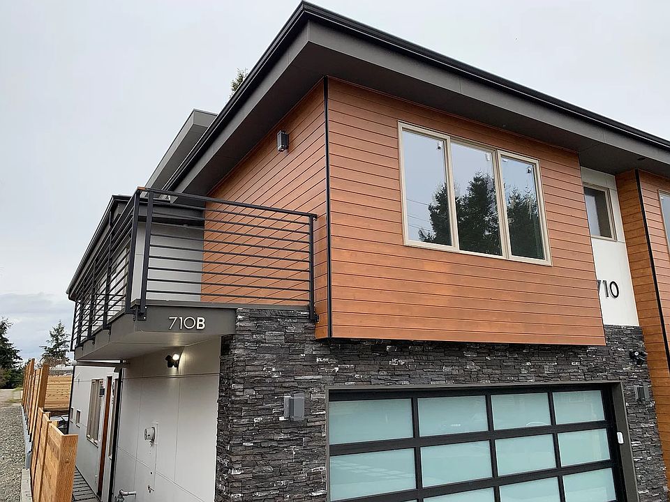 Unit B of the home: A 2-story unit (left part) with a private entrance and a private deck