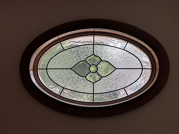 leaded glass @ front entry