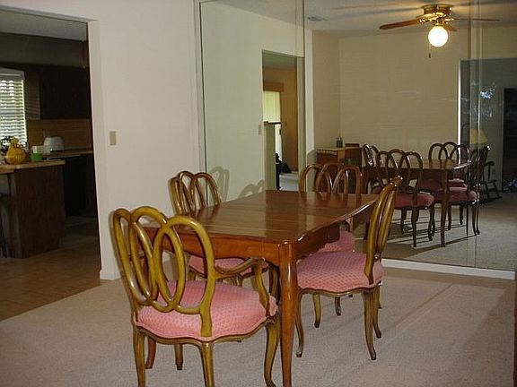 Dining Room w/mirrored wall