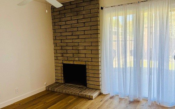 Downstairs fireplace
