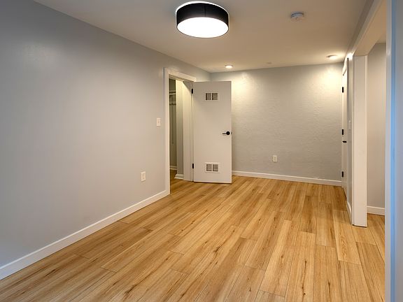Bedroom, walk-in closet door open