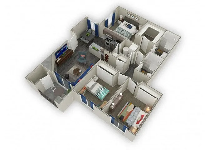 Floor plan Deluxe- The Denali