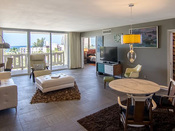 Open and expansive living room with beautiful ocean views!