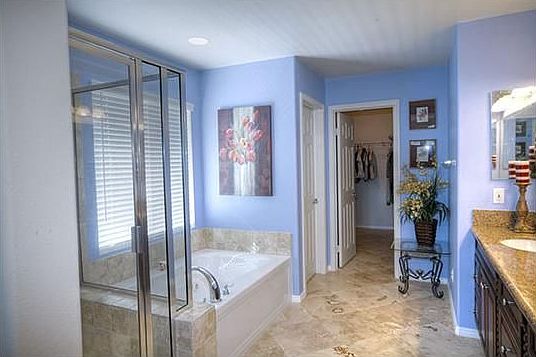 Travertine Master Bathroom