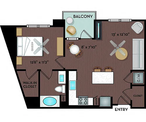 Floor plan 11F2A to 11F2E