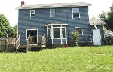 6949 Spring Morning Backyard Deck View
