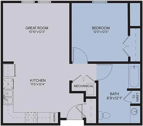 Floor plan 1B