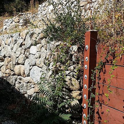 p.t. wood retaining wall