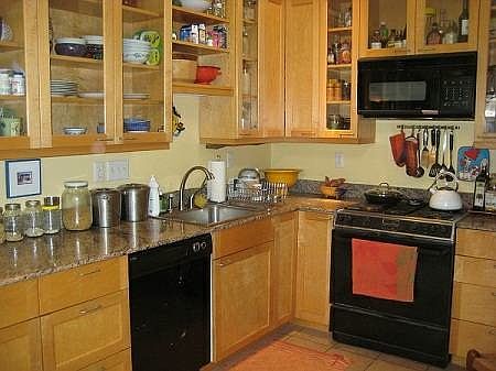 Large open kitchen with granite counter tops