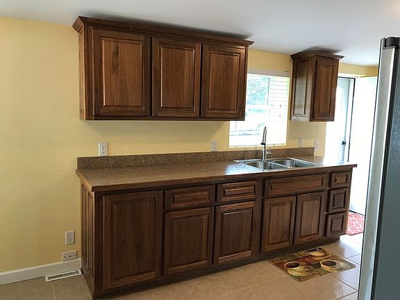 Ceramic floor in kitchen