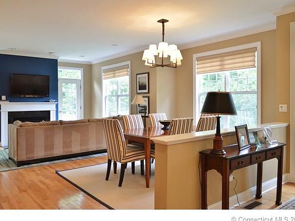 Open living and dining area...