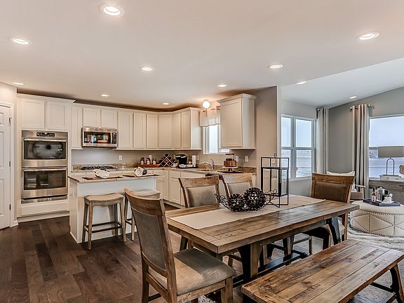 Dining area open to kitchen