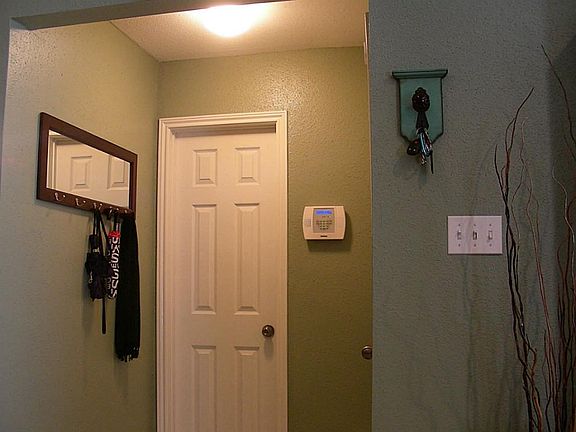 Entry foyer with the half bath