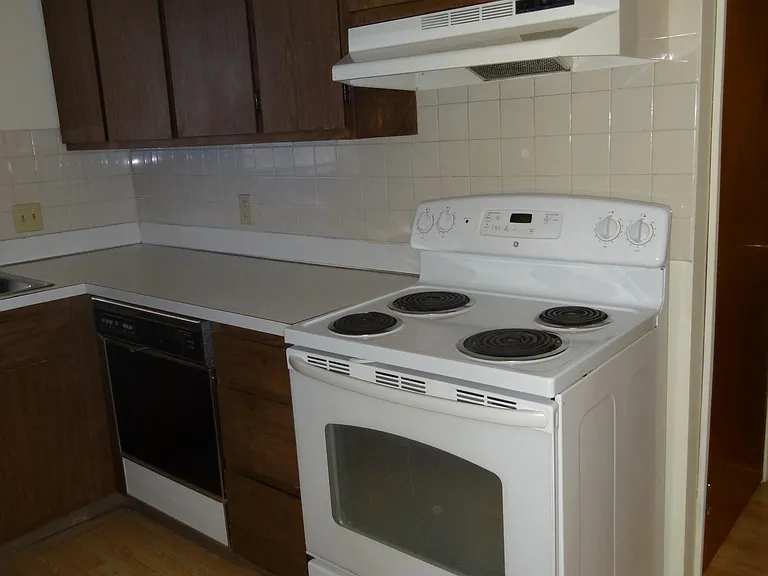 Kitchen with dishwasher.