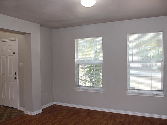 The formal dining room is near the front of the home
