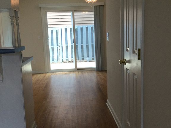 View from living room to kitchen