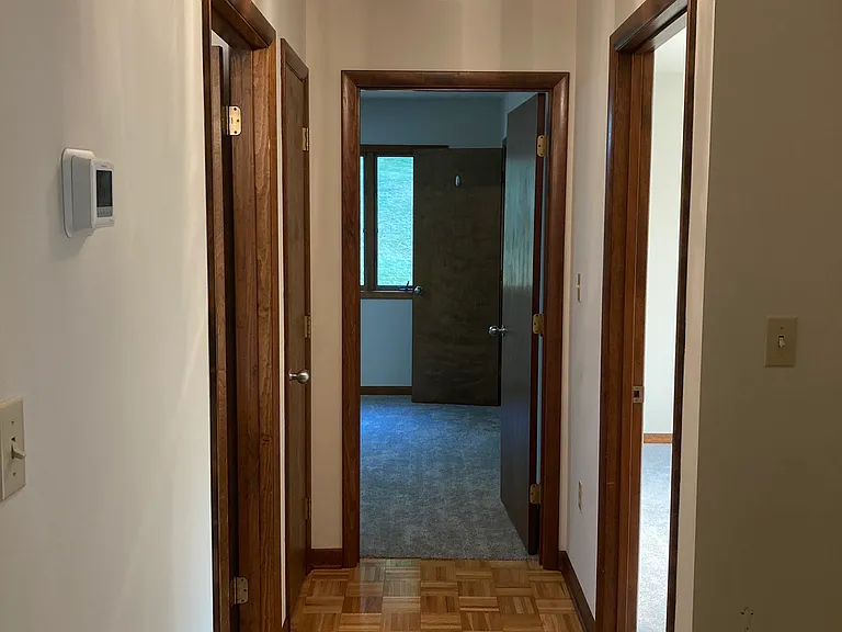 Upstairs Hallway. Master Bedroom is straight ahead, Bedroom #2 on right, and Hallway Bathroom on left.