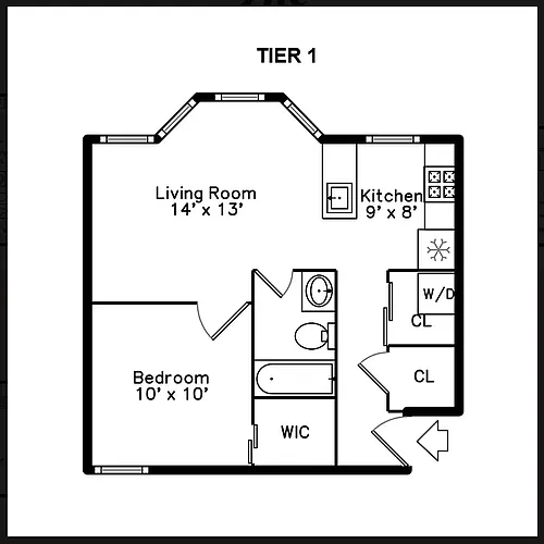 Floor plan Floorplan 1C