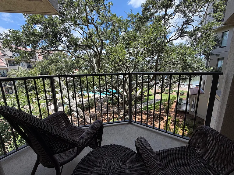 Marina views overlooking pool, but privacy too!