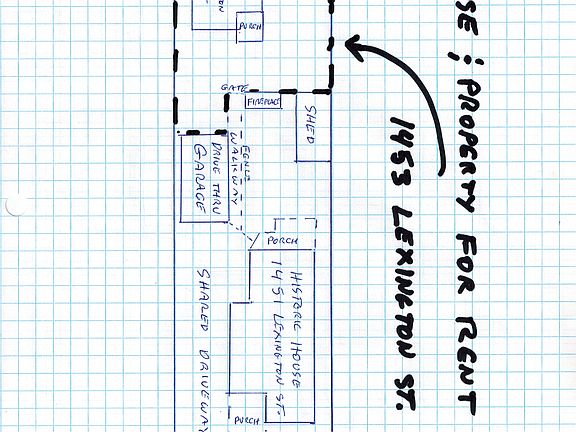 Plot plan showing location of house