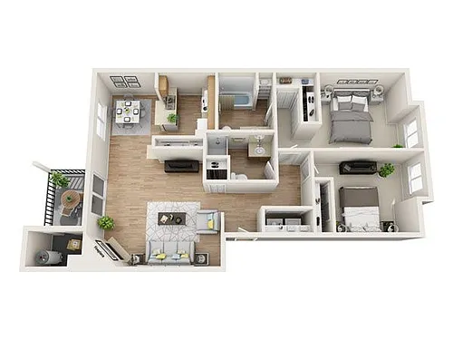 Floor plan 2x1 MRR 950