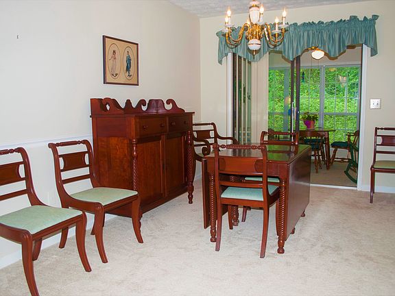 Dining space to sunroom