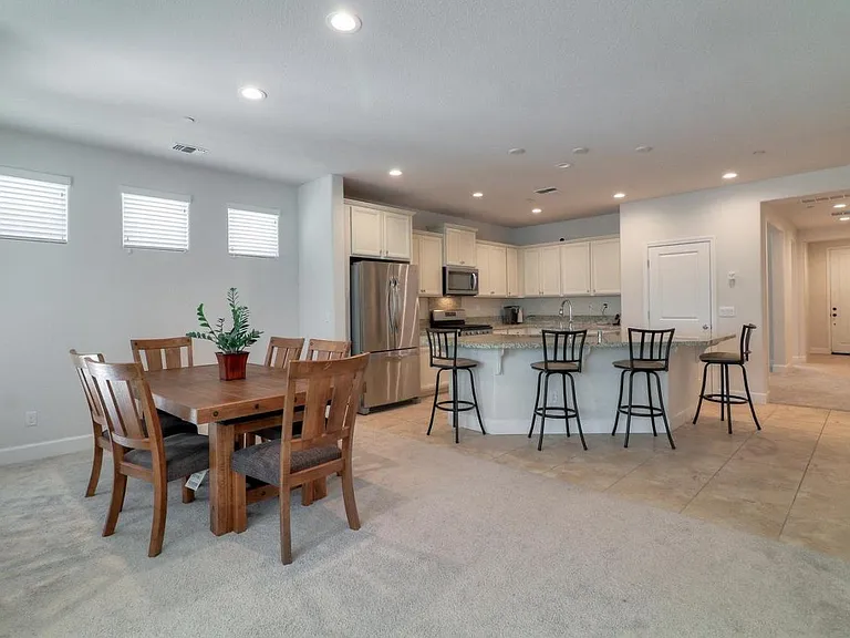 Two eat-in dining areas.