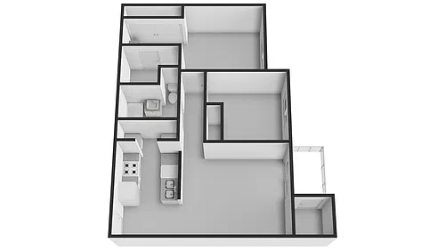 Floor plan 2 Bedroom / 2 Bathroom