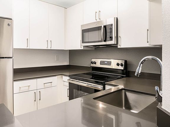 Kitchen with Stainless Steel Appliances and Granite Countertops