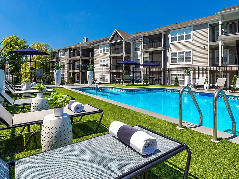 Relax in style on our poolside loungers and savor the sunshine.