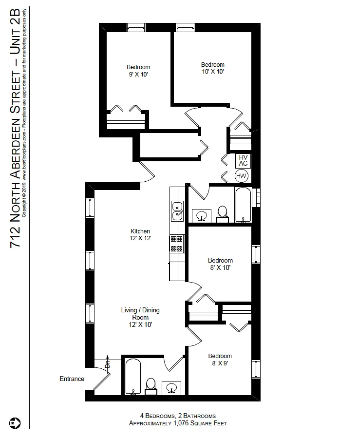 Floor plan Four Bedroom