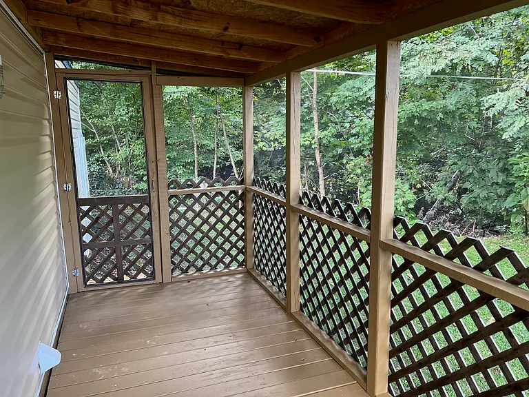 Screened back porch