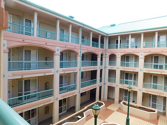 Inner courtyard allows flow-through ventilation in the rental unit.