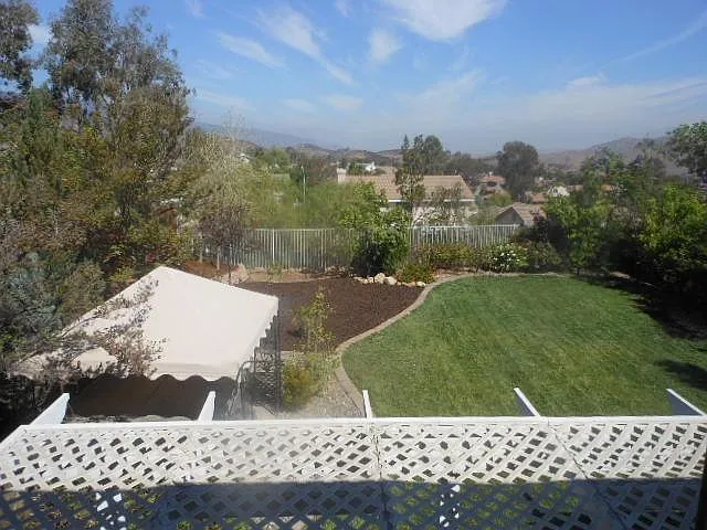 Backyard view out Master Bedroom