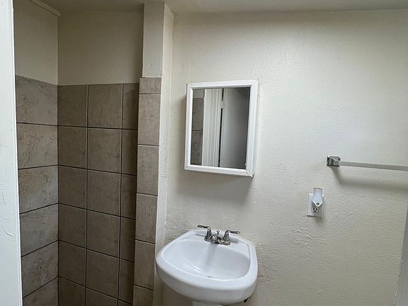 Bathroom with stall shower