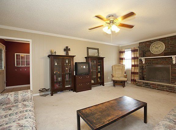 Family Room is warmed by FP. 