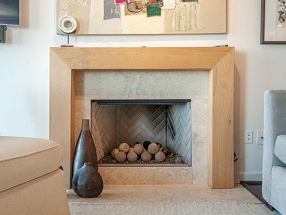 Gas started fireplace