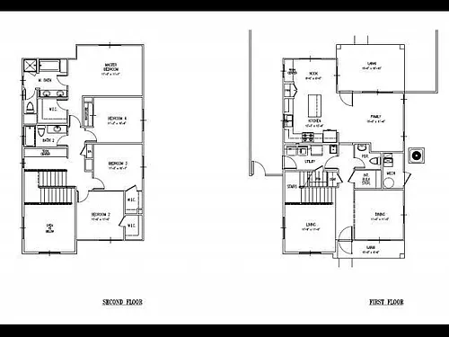 Floor plan 4-Bedroom Single Family Home