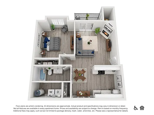 Floor plan 1x1 Renovated