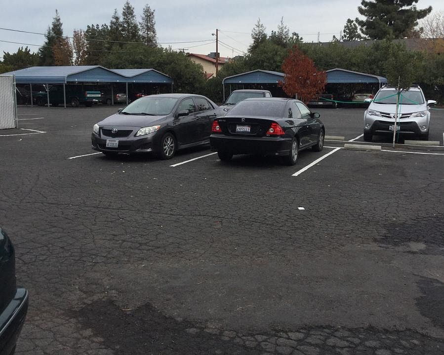 Gated parking with carports